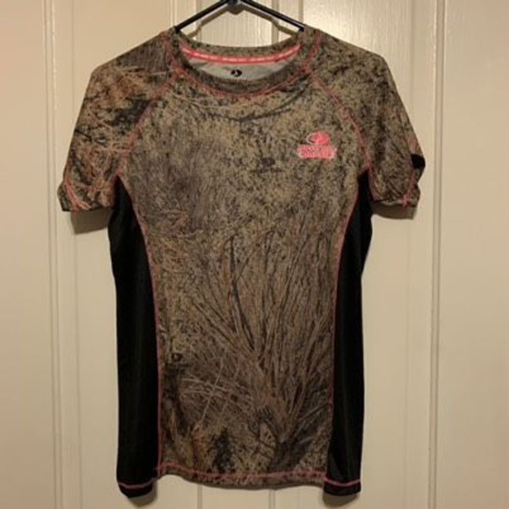 Mossy Oak Brush Size Women’s M 8-10 Polyester T-Shirt